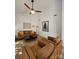 Bright living room with vaulted ceilings, modern decor, and ample seating at 11216 Carmel Chace Dr, Charlotte, NC 28226
