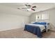 Cozy bedroom featuring carpet, a ceiling fan, and a bright window at 1403 Rosemont Dr, Fort Mill, SC 29707