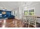 Open-concept view of a breakfast nook leading into the living room at 1403 Rosemont Dr, Fort Mill, SC 29707