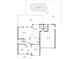 Floor plan of the home's main level including the living room, kitchen, dining room and garage at 1403 Rosemont Dr, Fort Mill, SC 29707