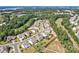Community aerial view showcases mature trees, and perfectly manicured lawns in a desirable neighborhood at 15108 Montage Ln, Charlotte, NC 28278