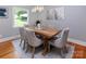 Elegant dining room with a wooden table and stylish chairs at 1514 Wensley Dr, Charlotte, NC 28210