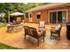 Outdoor patio with seating area and a fire pit, ideal for entertaining at 1514 Wensley Dr, Charlotte, NC 28210