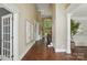 Elegant foyer features hardwood floors, high ceilings, and stylish decor at 16216 Woolwine Rd, Charlotte, NC 28278