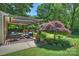 Charming patio with comfortable seating, mature trees, and a beautifully landscaped garden, perfect for relaxation at 2115 Mecklenburg Ave, Charlotte, NC 28205