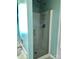Shower with a chrome shower head, glass door, and chrome fixtures at 248 Aylesbury Ln, Indian Trail, NC 28079