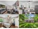 Home featuring a living room, kitchen, bedroom, and backyard with deck at 301 Deer Creek Dr, Matthews, NC 28105