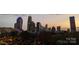 Expansive city skyline at sunset, creating a picturesque backdrop for this urban neighborhood. For sale by Canopy MLS 2025 at 301 W 10Th W St, Charlotte, NC 28202