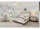 A spacious bedroom with a comfortable bed, a desk, and ambient lighting creates a relaxing atmosphere at 3314 Leamington Ln, Charlotte, NC 28226