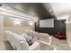 Comfortable home theater with reclining seats and a large projector screen for entertainment at 3314 Leamington Ln, Charlotte, NC 28226
