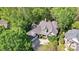Aerial view of a well-maintained house, complete with lush surroundings at 3508 Mountain Cove Dr, Charlotte, NC 28216