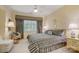 Cozy bedroom featuring a comfy bed with patterned bedding and a sunlit window at 3508 Mountain Cove Dr, Charlotte, NC 28216