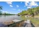 Expansive lake view featuring a private dock and serene water, creating a perfect waterfront experience at 3508 Mountain Cove Dr, Charlotte, NC 28216