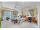 Serene main bedroom with a floral-patterned bed, tray ceiling, and ample natural light at 3508 Mountain Cove Dr, Charlotte, NC 28216