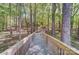 Scenic wooden pathway through a wooded area, offering a tranquil escape into nature at 3508 Mountain Cove Dr, Charlotte, NC 28216