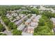 Charming townhome community with well-maintained landscaping and brick facades, nestled amongst mature trees at 4941 S Hill View Dr, Charlotte, NC 28210