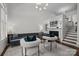 Bright living room featuring a modern fireplace, comfortable seating, and stylish decor at 4941 S Hill View Dr, Charlotte, NC 28210