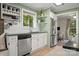 Well-lit kitchen with white cabinets, granite countertops, stainless steel appliances, and a window view at 7357 Elwood Dr, Charlotte, NC 28227