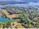 Stunning aerial view of the expansive lake community with lush green landscapes, waterfront living, and serene waters at 7733 Skyline Dr, Sherrills Ford, NC 28673