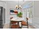 Bright breakfast area with a stylish table set and direct access to the outside patio at 104 Clydesdale Ct, Matthews, NC 28104