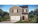 Charming two-story home with a gray exterior, white garage door, and landscaped front yard at 1045 20Th Avenue Se Loop, Hickory, NC 28602