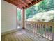 View of the porch and wooded area at 1052 Churchill Downs Ct # I, Charlotte, NC 28211