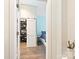 View of the closet and bedroom with hardwood flooring at 1054 Kenilworth Ave, Charlotte, NC 28204