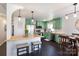 Eat-in kitchen featuring stainless steel appliances, butcher block countertops, and a center island at 109 Hunter Ct, Oakboro, NC 28129