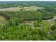 Wide aerial shot of a home nestled within a lush, tree-filled landscape at 115 Patterson Rd, Kings Mountain, NC 28086