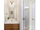 Cozy bathroom features a single sink vanity with a decorative mirror at 12624 Cedar Crossings Dr, Charlotte, NC 28273