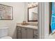 Bathroom features a single sink, vanity, and neutral color scheme at 1338 Pell Dr, Lincolnton, NC 28092