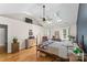 Spacious bedroom features hardwood floors, skylights, and a ceiling fan at 1338 Pell Dr, Lincolnton, NC 28092