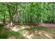 Beautifully landscaped backyard with mature trees and a serene, private setting at 15318 Coventry Court Ln, Charlotte, NC 28277
