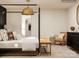 Serene main bedroom showcasing a four-poster bed, stylish accents, and closet access at 155 Astor St, Troutman, NC 28166