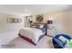 Comfortable main bedroom features a neutral color palette, carpet, and natural light from the window at 1611 Spring Lot Dr, Edgemoor, SC 29712