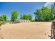 Large outdoor equestrian arena with sand surface and wood perimeter fence at 1780 Sierra Rd, York, SC 29745
