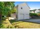 The back exterior features a two-car garage and partially covered patio, perfect for outdoor relaxation and entertainment at 1806 Red Bird Cir, Concord, NC 28025
