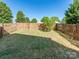 Fenced backyard with a well-maintained lawn at 2017 Beckwith Ln, Waxhaw, NC 28173