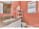 Bright bathroom featuring granite countertop and shelf at 2126 Downing St, Charlotte, NC 28205