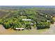 Breathtaking aerial view showcases a lake house on a wooded lot with deeded dock access at 221 Grayrock Dr, Statesville, NC 28677