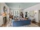 Bright living room features fireplace, large windows, and open concept at 2322 Hopedale Ave, Charlotte, NC 28207