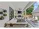 Inviting outdoor living area with a grill, a fireplace, a TV, and comfortable seating at 2509 Bay St, Charlotte, NC 28205