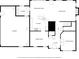 Layout of the first floor with a kitchen, living room, laundry, and garage at 2608 Carmarthen Ct, Matthews, NC 28104
