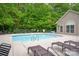 Community pool featuring plenty of lounge seating at 2704 Polo Club Blvd, Matthews, NC 28105