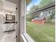 Bathroom with a view to the backyard showcasing a red shed at 326 N Greenbriar Rd, Statesville, NC 28625