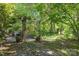 Backyard garden with stone path, trellis, and mature landscaping at 3710 Cheleys Ridge Ln, Charlotte, NC 28270