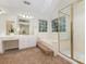 Bright bathroom with a tub, shower, tiled floors, and a vanity with good storage at 3710 Cheleys Ridge Ln, Charlotte, NC 28270
