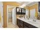 Bathroom with double vanity, large mirror, and neutral color palette for a calming atmosphere at 4093 Perth Rd, Fort Mill, SC 29707