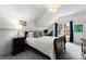 Comfortable bedroom with a full bed, nightstand, and bright window at 440 S Sharon Amity Rd, Charlotte, NC 28211