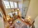 A high-angle view of the living room boasting high ceilings and large windows at 5076 Timber Falls Dr, Indian Land, SC 29707